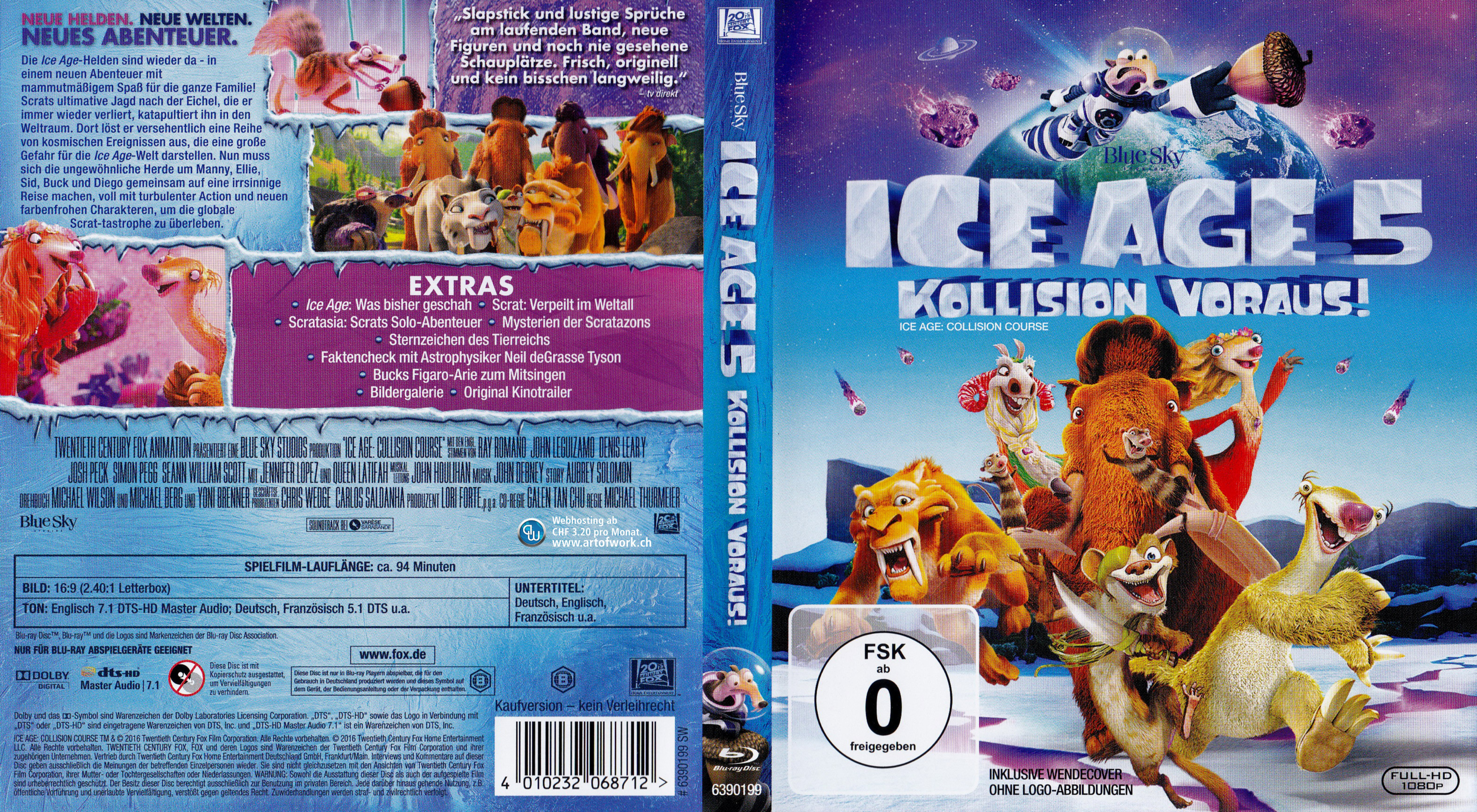 Ice Age 5 Kollision voraus Cover deutsch Blu-ray.
